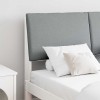 VidaXL Tăblie tapițată Gri deschis 140 cm Lemn de pin masiv 879288