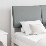 VidaXL Tăblie tapițată Gri deschis 150 cm Lemn de pin masiv 879283