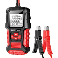 Tester Inteligent de Baterii Foxsur FBT-300, 12V/24V, pentru Auto și Motociclete, cu Ecran LCD 2.7&quot;, Compatibil cu Baterii VRLA/GEL/AGM/EFB/STD, Negru