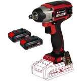 Einhell IMPAXXO 18/230 PXC + Twinpack CB - Masina de insurubat cu impact patrat 1/2 inch 230 Nm + Set 2 acumulatori Li-Ion 18 V 2.5 Ah