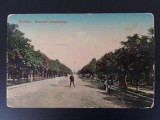 Ploiesti - Bulevardul Independentei - carte postala interbelica circulata 1916, Necirculata, Fotografie