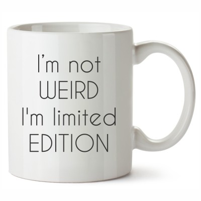 Cana alba personalizata I Am Not Weird I Am Limited Edition, INOVATIX&amp;reg;. 330ml foto