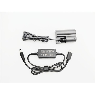 Alimentator Tip Baterie BP511 Canon DR-400 Dummy Battery DC COUPLER TYPE-C PD foto