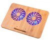 Suport de răcire laptop, Doua Porturi USB, Reglabil pe Inaltime, Pana la 17 Inch, Silentios, Design Ergonomic, Portabil, Bambus