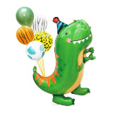 Kit 6 baloane petrecere, dinozaur, folie si latex, multicolor, Oem