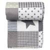 Cuvertura Pat Gri Patchwork Stele 160x230cm Poliester Reversibila