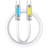Cablu Date si Incarcare USB-C - USB-C BWOO X325C-C Led, 240W, 1.2m, Alb