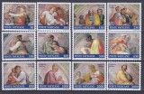 DB1 Pictura Vatican 1991 Restaurare Capela Sixtina Michelangelo 12 v. MNH, Nestampilat