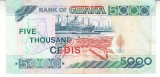 M1 - Bancnota foarte veche - Ghana - 5 000 cedis - 2000