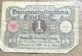BNKSTR01DE Bancnotă Germania - 1 Mark 1920, Darlehnskassenschein, perioada timpurie Weimar / Inflație
