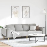 Cumpara ieftin Canapea pentru living Gri nori 250 x 77 x 76 cm Poliester