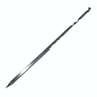 Tepusa Pentru Frigarui cu Inel, 60 cm, Metal, Argintiu foto