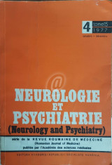 Neurologie et Psychiatrie (Neurology and Psychiatry), tome 15, nr. 4/octobre-decenbre 1977 foto