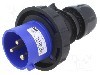 Conector alimentare AC, IEC 60309, IP67, 32A, 250V AC, 3 pini, PCE - 02392-6