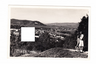 CP Dej - Panorama cu personaje, circulata 1945 foto