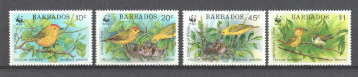 BARBADOS 1991 WWF FAUNA PROTEJATA PASARI