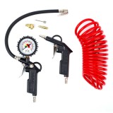 Cumpara ieftin Set 6 Piese Umflare Roti si Suflare Cabina Camion Amio, Pistol Aer, Furtun 5m, Manometru 15 Bar, Universal, Polonia