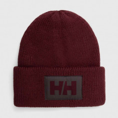 Helly Hansen căciulă HH BOX BEANIE culoarea maro, din tricot gros 53648