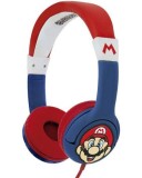 Casti cu fir pentru copii OTL Super Mario - Albastre, CD Media