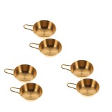 Set 6 sosiere din otel inoxidabil cu maner