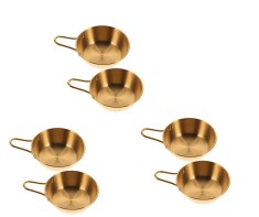 Set 6 sosiere din otel inoxidabil cu maner