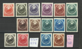 ROMANIA 1950 LP 266 STEMA R.P.R. SERIE MNH - varietati de filigran XV, Nestampilat