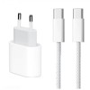 Incarcator Rapid USB-C 30W Compatibil cu iPhone 15/15 PRO/15 PRO MAX/SAMSUNG/ AirPods/Huawei/Google , Cablu USB-C Alb, Oem
