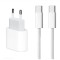 Incarcator Rapid USB-C 30W Compatibil cu iPhone 15/15 PRO/15 PRO MAX/SAMSUNG/ AirPods/Huawei/Google , Cablu USB-C Alb