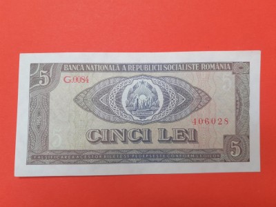 Bancnota 5 lei 1966 - UNC foto