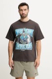 47 brand tricou din bumbac MLB New York Yankees culoarea gri, cu imprimeu, BB017TMKBRU643626C9