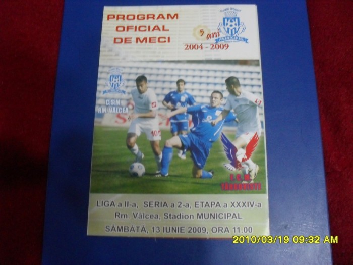 program CSM RM. Valcea - FCM Targoviste