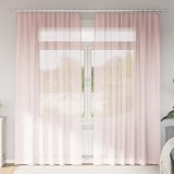 Gossi perdele voal cu bucle 2 buc roz deschis 140x245 cm