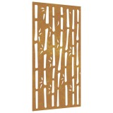 Cumpara ieftin Decor perete de gradina 105x55 cm design bambus otel Corten