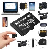 Cumpara ieftin Card De Memorie TF (MicroSD) SpectrumPoint, Capacitate 256 GB, Clasa 10, Transfer de mare viteza, Pentru Telefon, Laptop, Tableta, Camera Foto, Camera