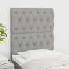 VidaXL Tăblii de pat, 2 buc, gri deschis, 80x7x78/88 cm, textil