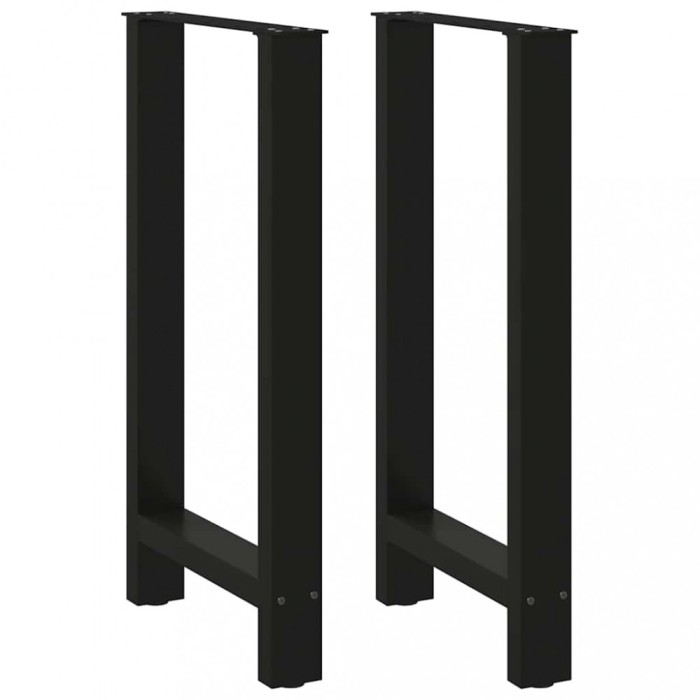vidaXL Picioare masă de bar, negre, 2 buc., 40x(90-91) cm, oțel 4013324
