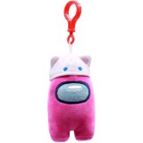 Jucarie de plus cu breloc, Among Us, Fucsia, 11cm