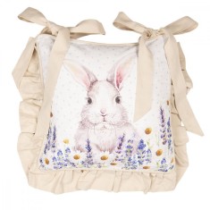 Husa perna de scaun bumbac decor Iepuras 40 cm x 40 cm