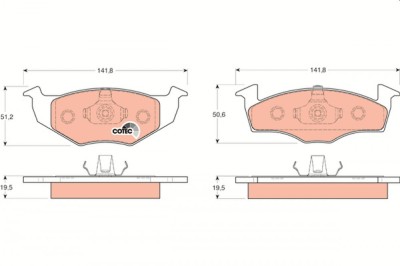 TRW GDB1218 COTEC set placute frana,frana disc foto
