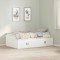 vidaXL Cadru de pat cu depozitare Alb 90 x 200 cm Lemn compozit