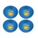 Set 4 boluri plastic albastre reutilizabile Pokemon pentru copii , boluri rezistente, colorate, usor de curatat
