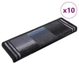 Cumpara ieftin Covorase de scari autoadezive, 10 buc., negru si gri, 65x21x4cm