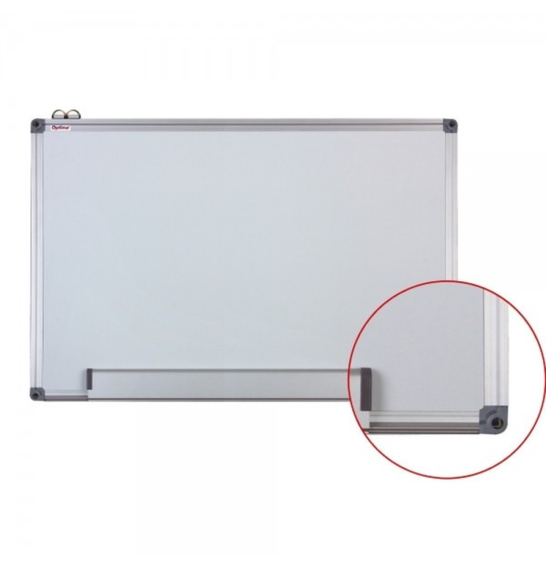 Tabla alba magnetica cu rama din aluminiu, 120 x 180 cm, Optima
