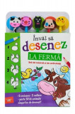 &Icirc;nvăț să desenez. La fermă. Set de colorat și de activități (conține 5 creioane și 5 radiere) - Paperback brosat - *** - Litera mică