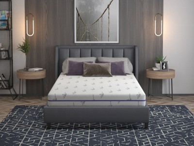 Saltea cu memorie Somnexpert Lavanda 180x200, &amp;icirc;naltime 16 cm, ortopedica, husa tratata cu lavanda, lavabila, cu fermoar, rulata, fermitate medie Relax foto