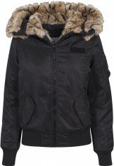 Ladies Imitation Fur Bomber Jacket foto