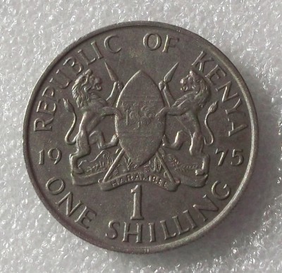 G5. KENYA 1 SHILLING 1975 ** foto
