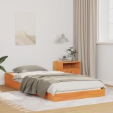 vidaXL Cadru de pat Maro ceruit 90 x 200 cm Lemn de brad