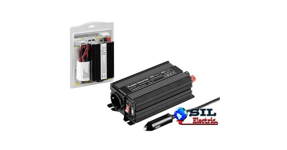 Invertor de la 12V DC la 230V AC, 300W unda sinus modulat Goobay