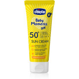 Chicco Baby Moments Sun cremă cu protecție solară 50+ pentru nou-nascuti si copii 75 ml